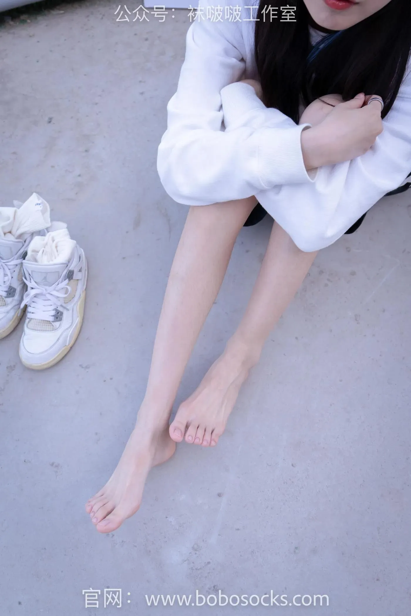 [BoBoSocks袜啵啵]NO.103 稚予-AJ篮球鞋、白棉袜、裸足 [134P]插图8